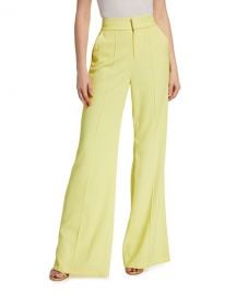 Alice   Olivia Dylan High-Waist Wide-Leg Pants at Neiman Marcus