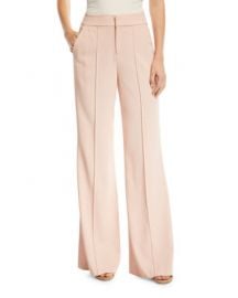 Alice   Olivia Dylan High-Waist Wide-Leg Pants w  Pintucking at Neiman Marcus