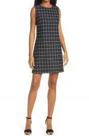 Alice   Olivia Ellis Windowpane Check Shift Minidress   Nordstrom at Nordstrom