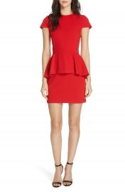 Alice   Olivia Ember Peplum Fitted Dress   Nordstrom at Nordstrom