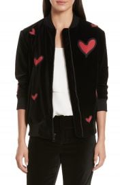 Alice   Olivia Embroidered Patch Oversize Bomber Jacket   Nordstrom at Nordstrom