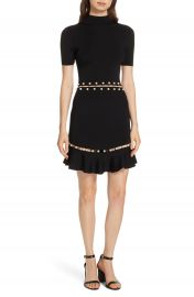 Alice   Olivia Evelyn Embellished Fit  amp  Flare Dress   Nordstrom at Nordstrom