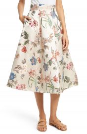 Alice   Olivia Fila Floral Midi Skirt   Nordstrom at Nordstrom