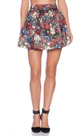 Alice   Olivia Fizer Box Pleat Skirt in English Floral from Revolve com at Revolve