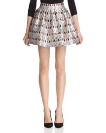 Alice   Olivia Fizer Printed Satin Mini Skirt at Bloomingdales