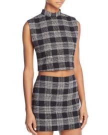 Alice   Olivia Garland Mock-Neck Crop Top at Bloomingdales