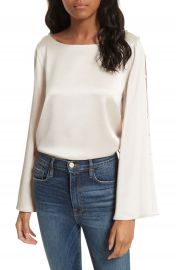 Alice   Olivia Genia Bell Sleeve Top at Nordstrom