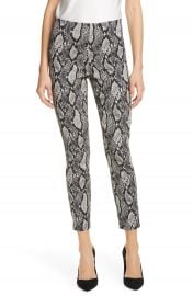 Alice   Olivia Gloriane Snake Print Zip Cuff Crop Pants   Nordstrom at Nordstrom