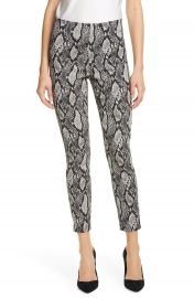 Alice   Olivia Gloriane Snake Print Zip Cuff Crop Pants   Nordstrom at Nordstrom