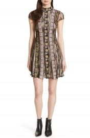 Alice   Olivia Gwyneth Embroidered Floral Dress at Nordstrom