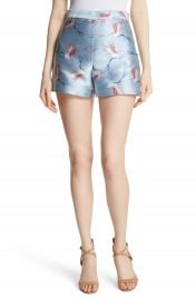 Alice   Olivia Heath Bird Print Shorts at Nordstrom