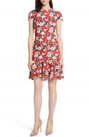 Alice   Olivia Imani Floral Fit   Flare Dress at Nordstrom