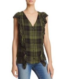 Alice   Olivia Janet Side-Ruffle Blouse at Bloomingdales