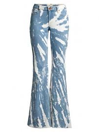 Alice   Olivia Jeans - Beautiful Low-Rise Tie-Dye Bell Bottom Jeans at Saks Fifth Avenue