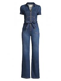 Alice   Olivia Jeans - Belted Denim Jumpsuit at Saks Fifth Avenue