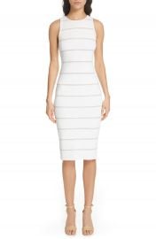 Alice   Olivia Jenner Lace Inset Sheath Dress   Nordstrom at Nordstrom