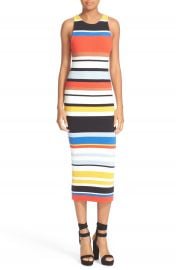 Alice   Olivia Jenner Stripe Knit Midi Dress at Nordstrom