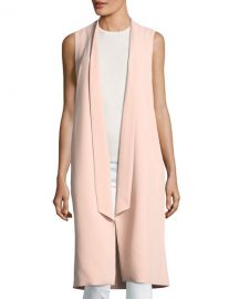 Alice   Olivia Keaton Open-Front Collar Long Vest   Neiman Marcus at Neiman Marcus