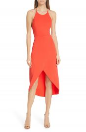 Alice   Olivia Kristy Halter Neck High Low Dress   Nordstrom at Nordstrom