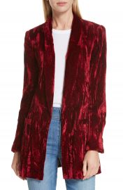 Alice   Olivia Kylie Crushed Velvet Shawl Collar Blazer at Nordstrom