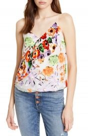 Alice   Olivia Lavonia Floral Ruffle Draped Camisole   Nordstrom at Nordstrom