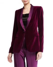 Alice   Olivia Macey Fitted Strong-Shoulder Blazer at Neiman Marcus