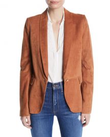 Alice   Olivia Macey Suede Shawl-Collar Blazer at Neiman Marcus