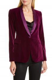 Alice   Olivia Macey Velvet Shawl Collar Jacket   Nordstrom at Nordstrom