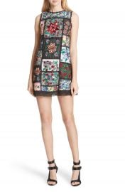 Alice   Olivia Marcelina Embroidered Mini Dress at Nordstrom