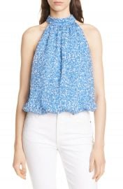 Alice   Olivia Maris Floral Halter Top   Nordstrom at Nordstrom