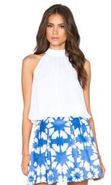 Alice   Olivia Maris Halter Top in White from Revolve com at Revolve