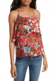 Alice   Olivia Marybeth Layer Ruffle Halter Top at Nordstrom