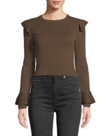 Alice   Olivia Mittie Pullover with Ruffles at Neiman Marcus