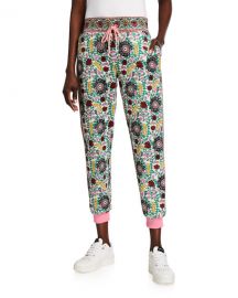 Alice   Olivia NYC Floral-Print Slim Jogger Pants at Neiman Marcus