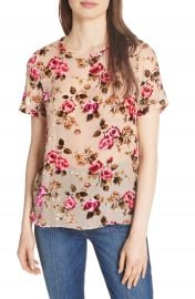 Alice   Olivia Piera Floral Burnout Tee at Nordstrom