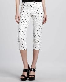 Alice   Olivia Polka-Dot Capri Pants at Neiman Marcus