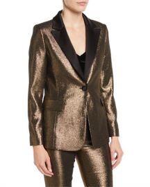 Alice   Olivia Robert Wide Notch-Collar Blazer at Neiman Marcus