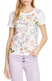 Alice   Olivia Rylyn Embroidered  amp  Appliqu  d Cotton Tee   Nordstrom at Nordstrom