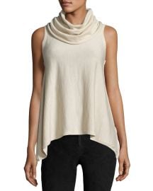 Alice   Olivia Sharry Sleeveless Turtleneck Pullover  Cream at Neiman Marcus