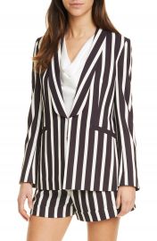 Alice   Olivia Skye Stripe Strong Shoulder Blazer   Nordstrom at Nordstrom