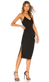 Alice   Olivia Stila Midi Dress in Black from Revolve com at Revolve