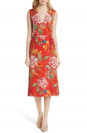 Alice   Olivia Tasia Sleeveless Silk Wrap Dress at Nordstrom