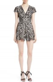 Alice   Olivia Tinsley Lace Romper at Nordstrom