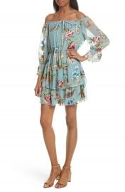 Alice   Olivia Waylon Off the Shoulder Blouson Dress at Nordstrom