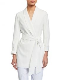 Alice   Olivia Wheaton Shawl-Collar Wrap Blazer at Neiman Marcus