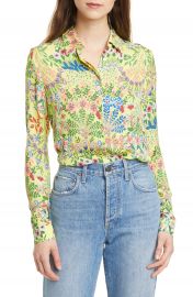 Alice   Olivia Willa Floral Print Blouse   Nordstrom at Nordstrom