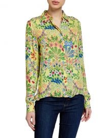 Alice   Olivia Willa Floral Print Shirt at Neiman Marcus