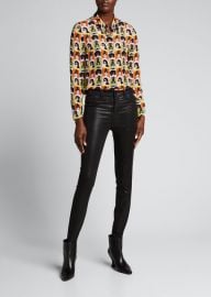 Alice   Olivia Willa Printed Silk Top at Bergdorf Goodman