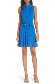 Alice   Olivia Yoko Zip Front Pleated Dress   Nordstrom at Nordstrom