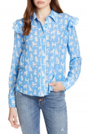 Alice   Olivia Zimmer Poodle Silk Blouse   Nordstrom at Nordstrom